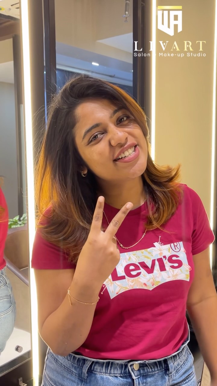 Actress Amala Rose Kurian L'Oreal Hair Spa at LivArt Salon Kakkanad